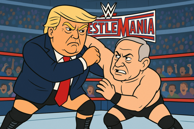20250511_0832_Cartoon Wrestling Match_remix_01jtz0mzp0e0d85szwqe9c9606